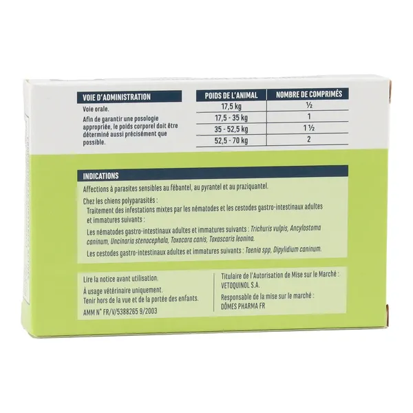 Biocanina Ascatryl Trio grand chien comprimés