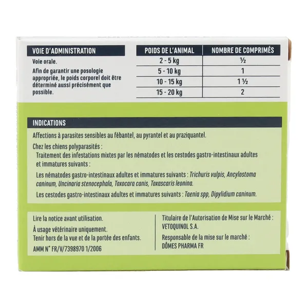 Biocanina Ascatryl Trio Chien comprimés