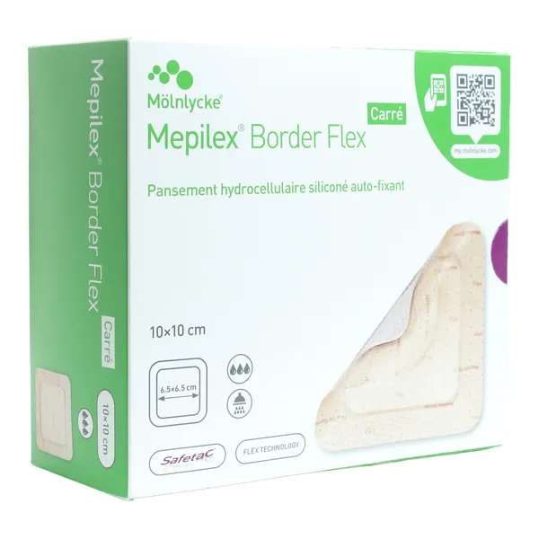 Mepilex Border Flex Carré Pansement hydrocellulaire