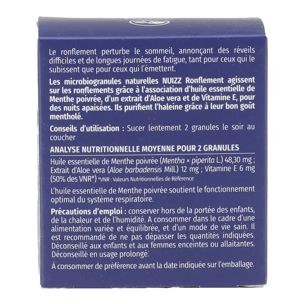 Nuizz ronflement Microbiogranules