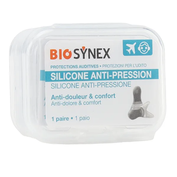 Biosynex Protections auditives silicone anti pression