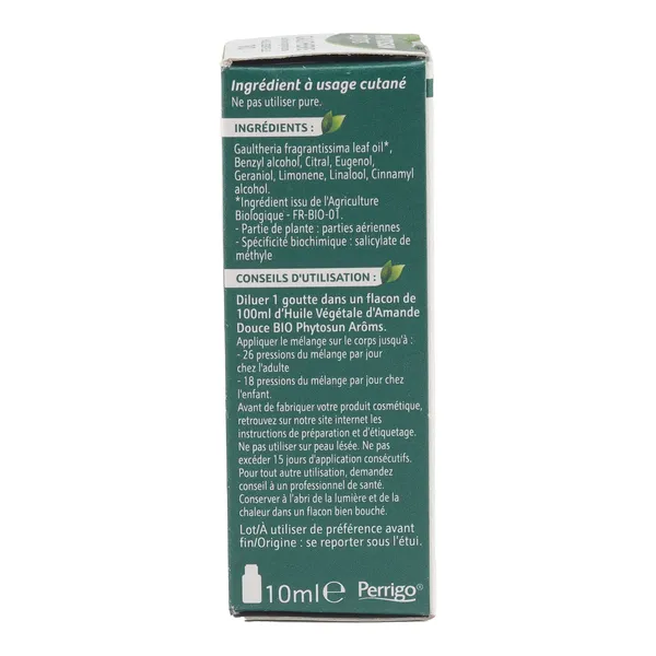 Phytosun Arôms huile essentielle Gaulthérie Bio