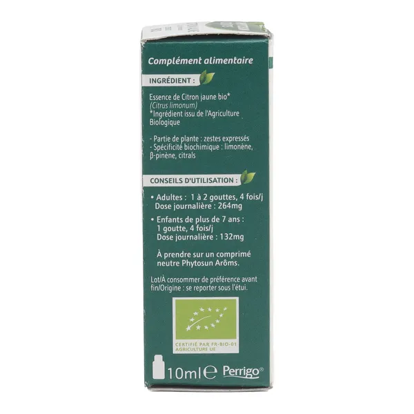 Phytosun Arôms huile essentielle de Citron Bio