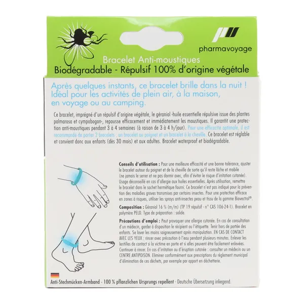 Pharmavoyage bracelet anti moustiques