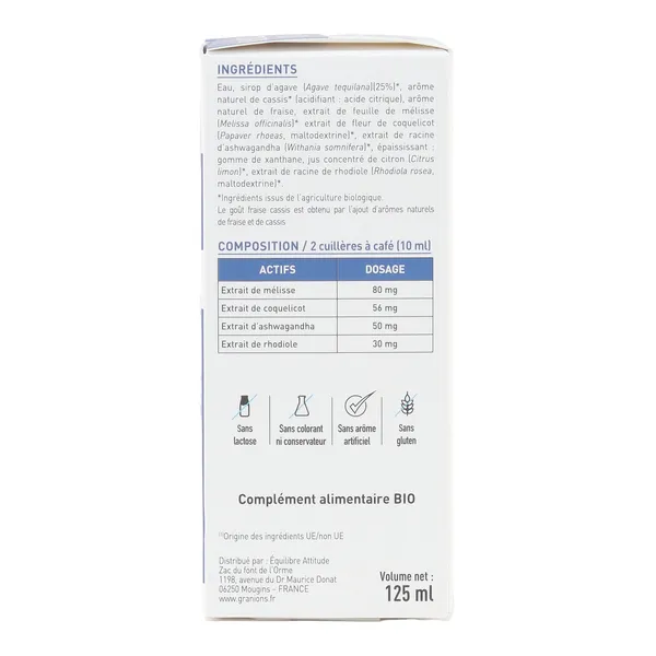 Granions Kid Bio Calme Concentration Sirop