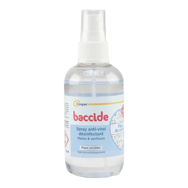 Baccide Spray antiviral désinfectant Fleur de coton