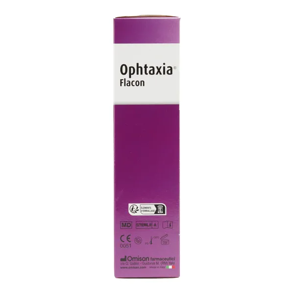 Ophtaxia solution de lavage oculaire avec œillère