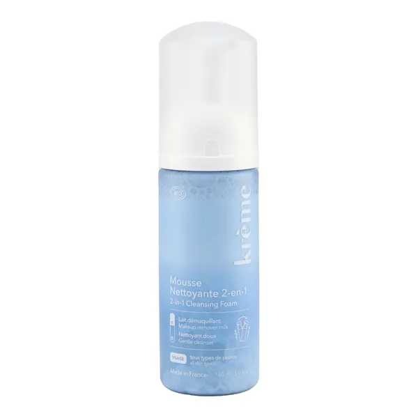 Krème mousse nettoyante 2 en 1 bio