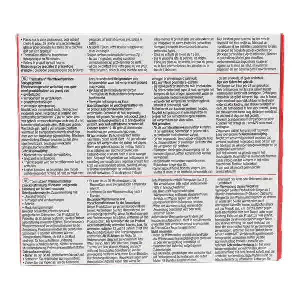 Thermacare Patch auto-chauffant multi-zones