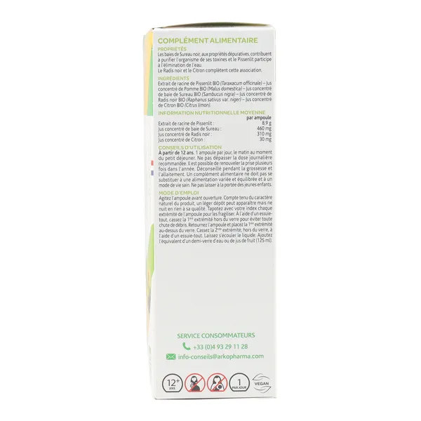 Arkofluides Détox bio ampoules
