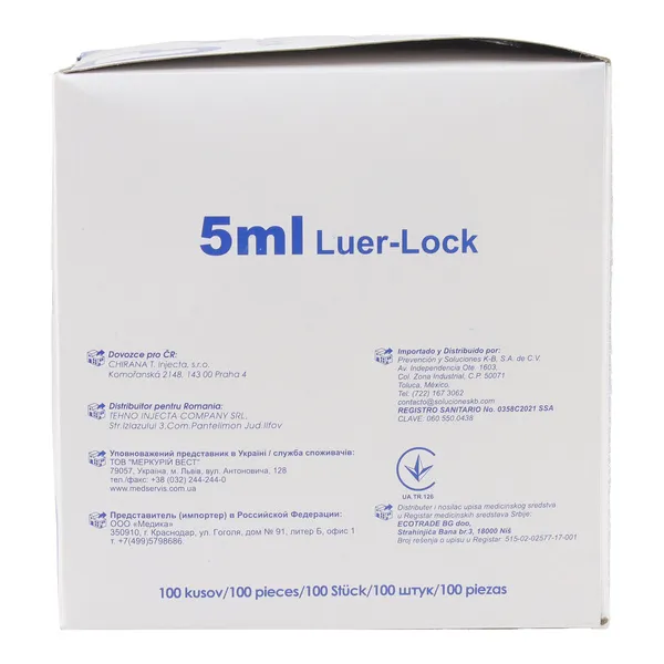 Seringue stérile 3 pièces Luer Lock