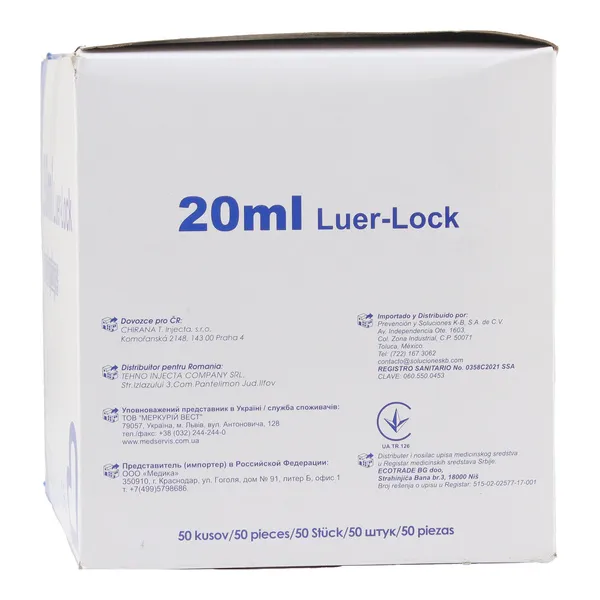 Seringue stérile 3 pièces Luer Lock