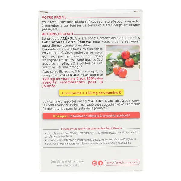 Forté Pharma Acérola comprimés à croquer