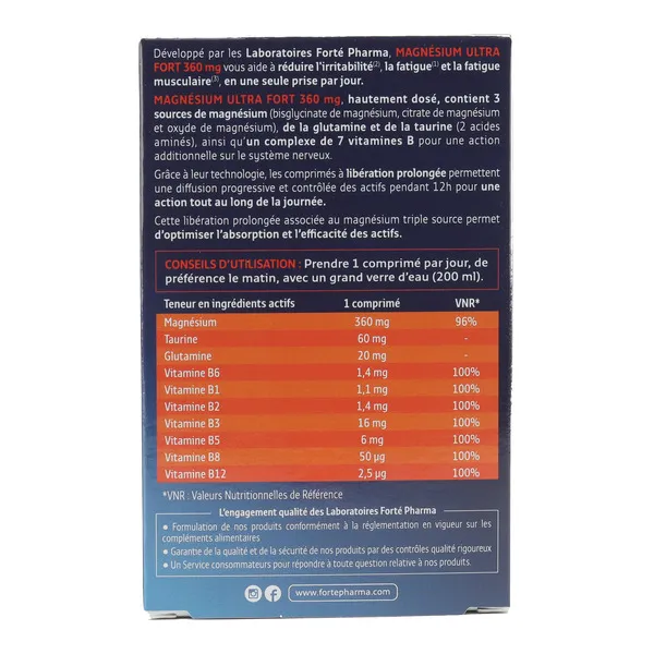 Forté Pharma Magnésium Ultra Fort 360 mg comprimés