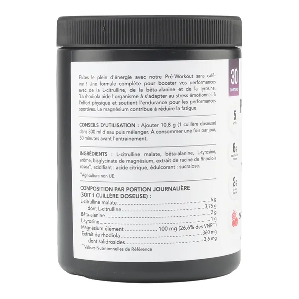 Nat et Form Pré Workout Booster poudre