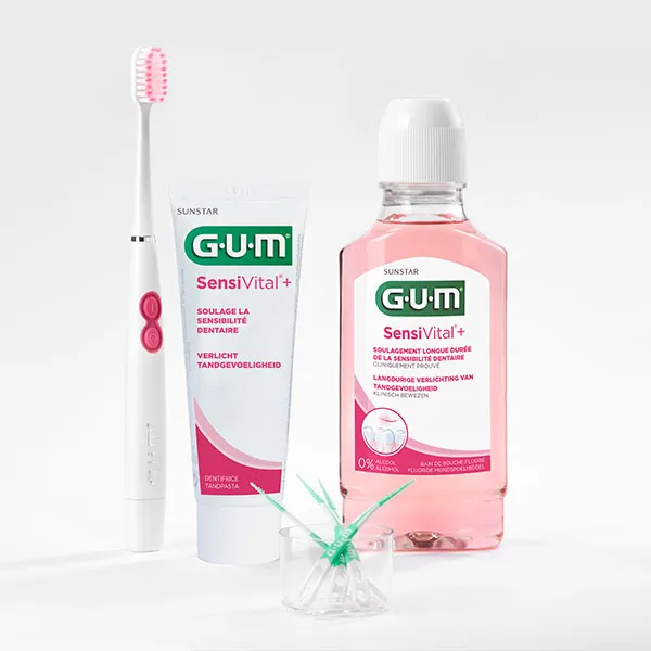 Gum SensiVital+ Bain de bouche Dents sensibles