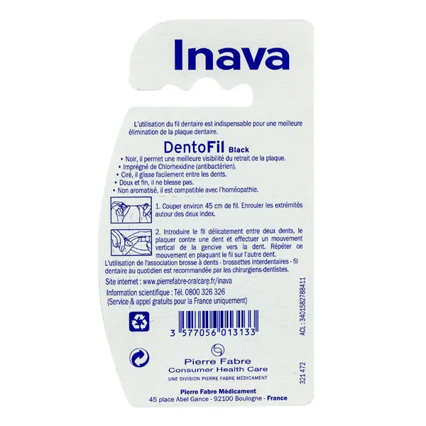 Inava Dentofil Black fil dentaire 50 m
