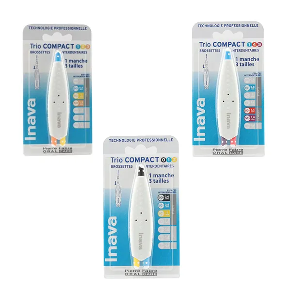 Inava Trio Compact brossettes interdentaires 3 tailles