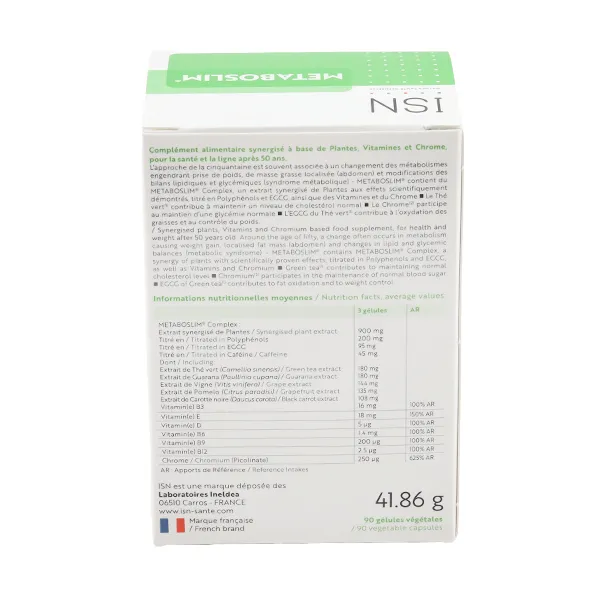 Metaboslim Santé et ligne 50+ gélules