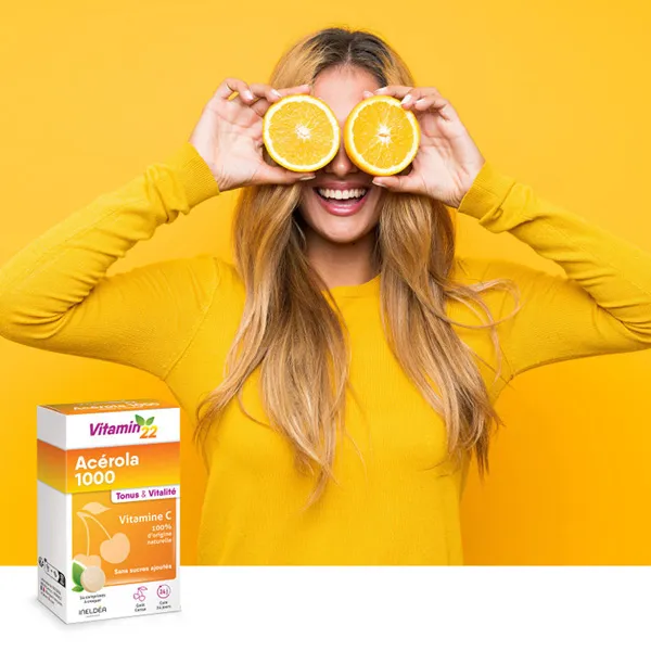 Vitamin'22 Acerola 1000 Vitamine C comprimés à croquer
