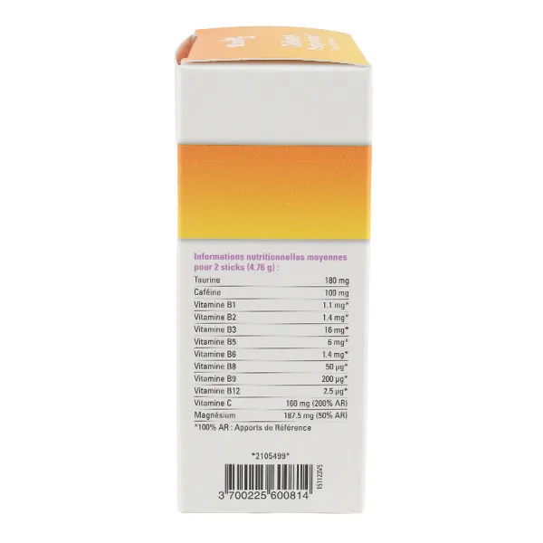 Vitamin'22 Caféine + Energie Instant sticks