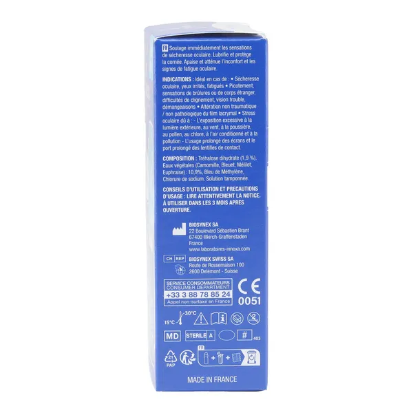 Innoxa Hydrableu Gouttes oculaires hydratantes formule bleue