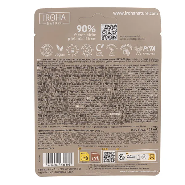Iroha Nature Masque visage raffermissant