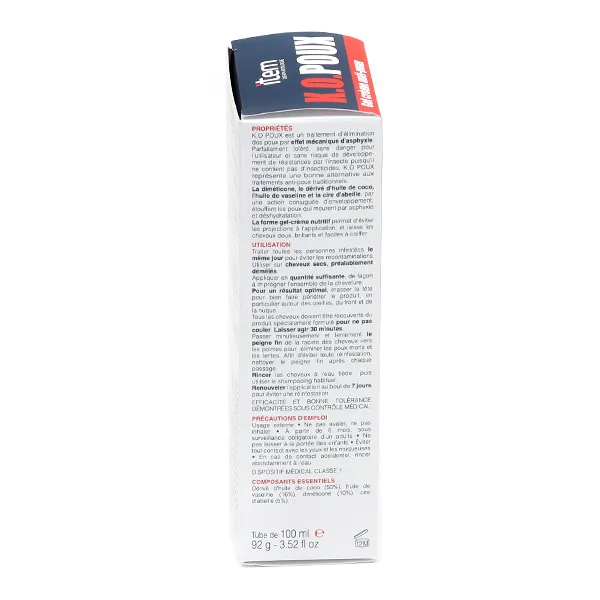 Item KO Poux Gel crème anti-poux