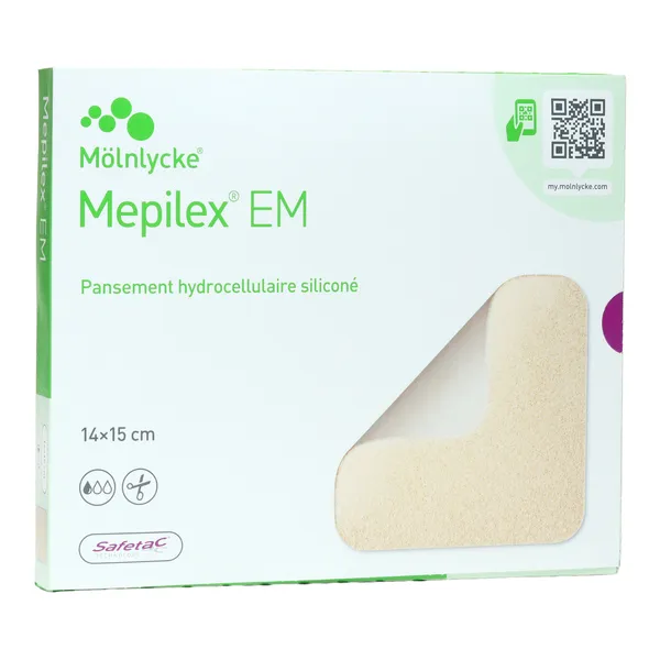 Mepilex EM pansement hydrocellulaire 10 unités