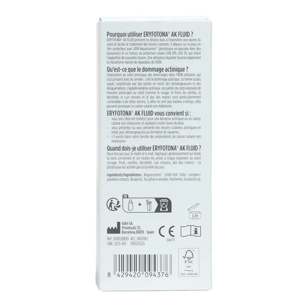 Isdin Crème solaire fluide Eryfotana AK SPF 100+