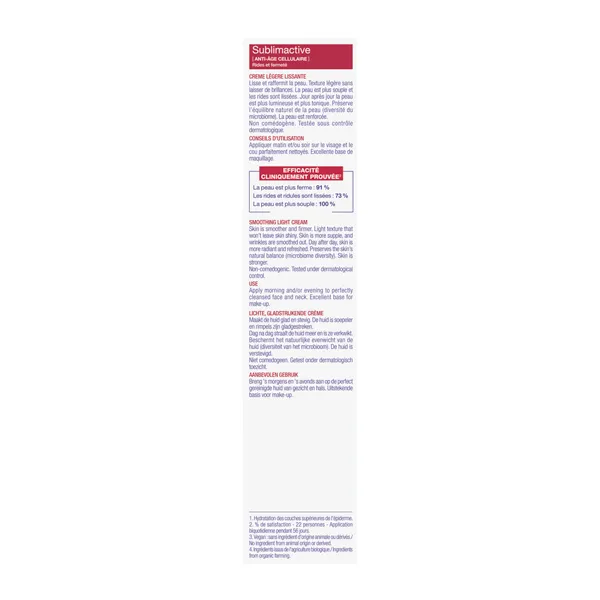 Jonzac Sublimactive Crème légère lissante Bio