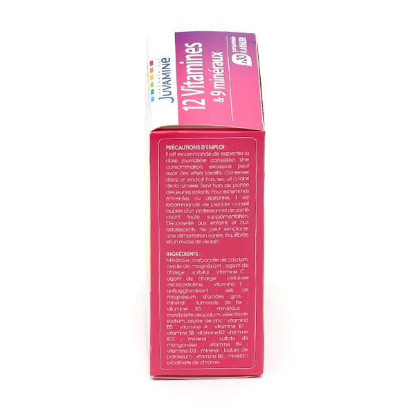 Juvamine 12 vitamines et 9 minéraux comprimés