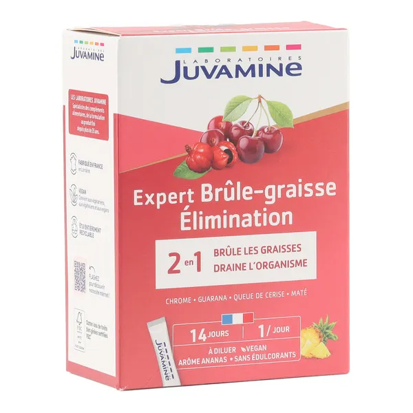 Juvamine Expert Brûle graisse Elimination sticks