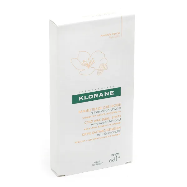 Klorane bande cire froide visage amande douce