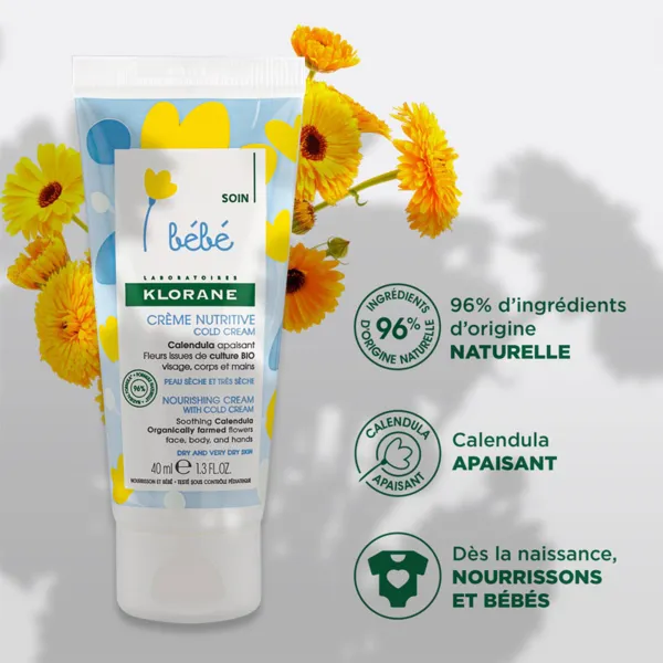 Klorane Bébé Crème nutritive au Cold Cream