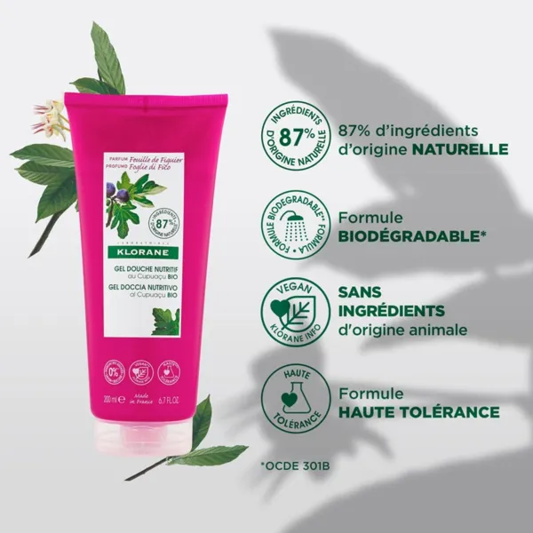 Klorane gel douche nutritif Feuille de Figuier