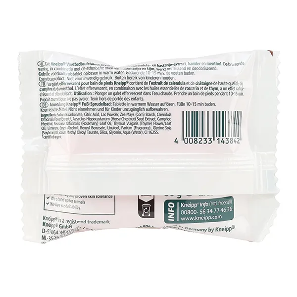 Kneipp Galet effervescent pour bain de pieds Calendula Romarin