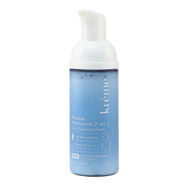Krème mousse nettoyante 2 en 1 bio