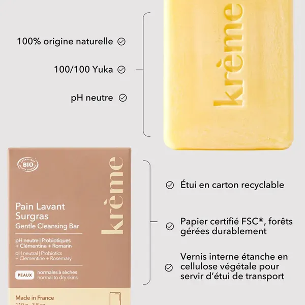 Krème Pain dermatologique surgras bio