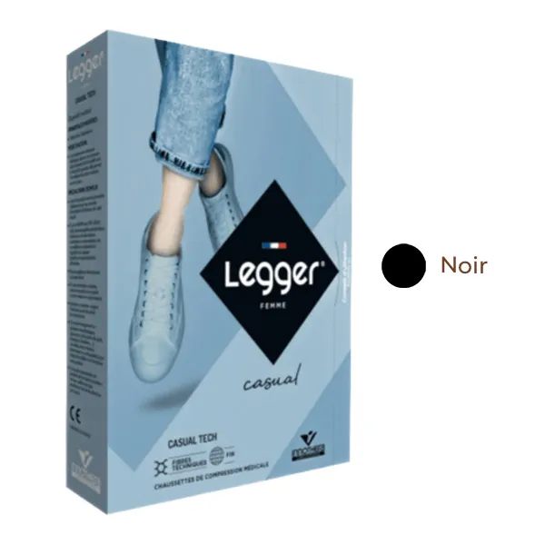 Chaussettes de contention Femme Legger casual tech classe 2