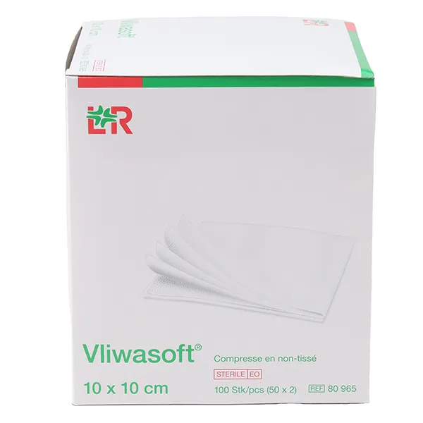 Compresse en non tissé 10 x 10 cm Lohmann Vliwasoft
