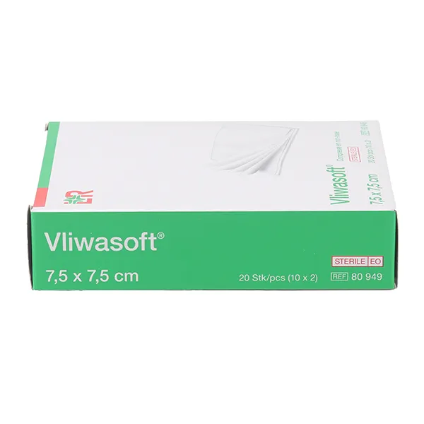 Compresses non tissées stériles 7,5 x 7,5 cm Lohmann Vliwasoft