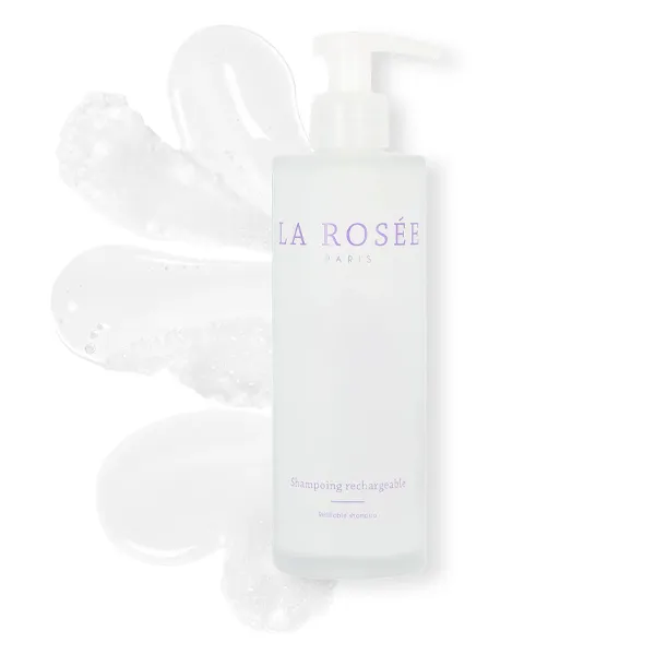 La Rosée flacon vide de shampoing en verre