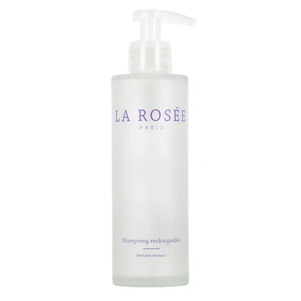 La Rosée flacon vide de shampoing en verre