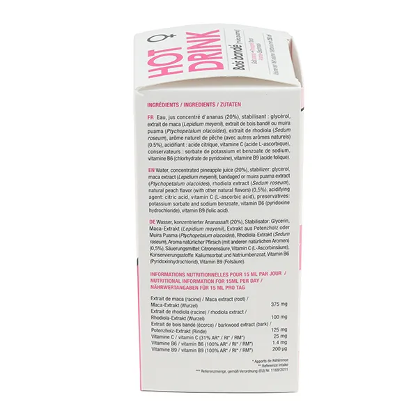 Hot Drink Bois Bandé Femme solution buvable