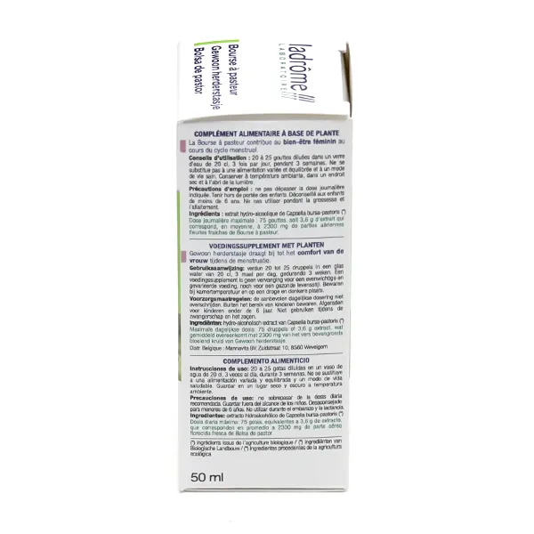 Ladrôme Extrait de plante fraîche Bourse à pasteur Bio
