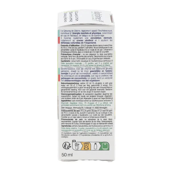 Ladrôme extrait de plante fraîche bio ginseng de Sibérie