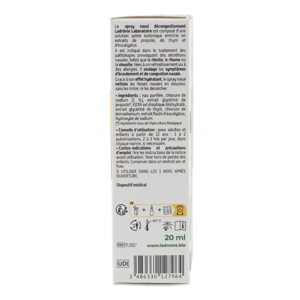 Ladrôme Propolis spray nasal décongestionnant