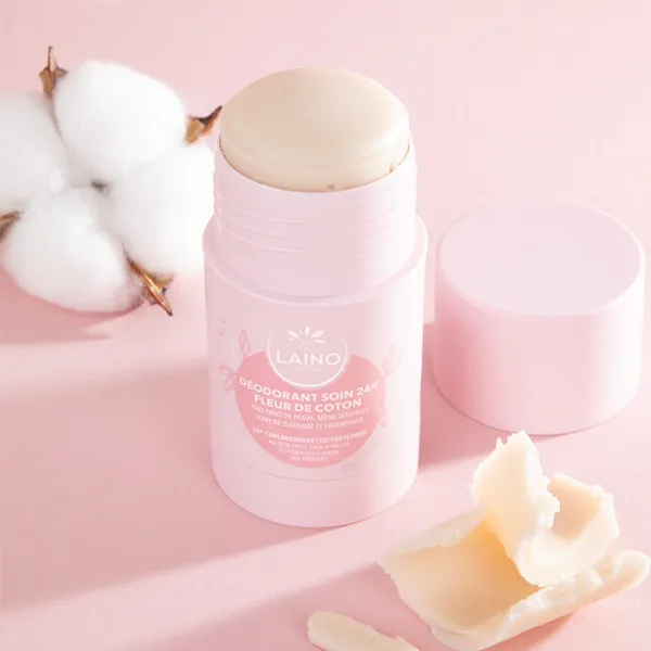 Laino déodorant soin 24h Fleur de coton stick