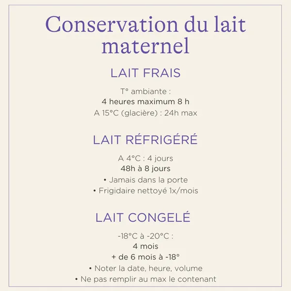 Lansinoh pots de conservation de lait maternel